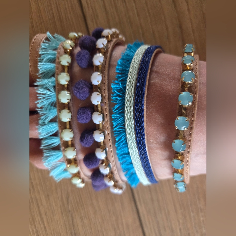 Candie's Sandals with Blue and Turquoise Accents - Picture 2 of 6